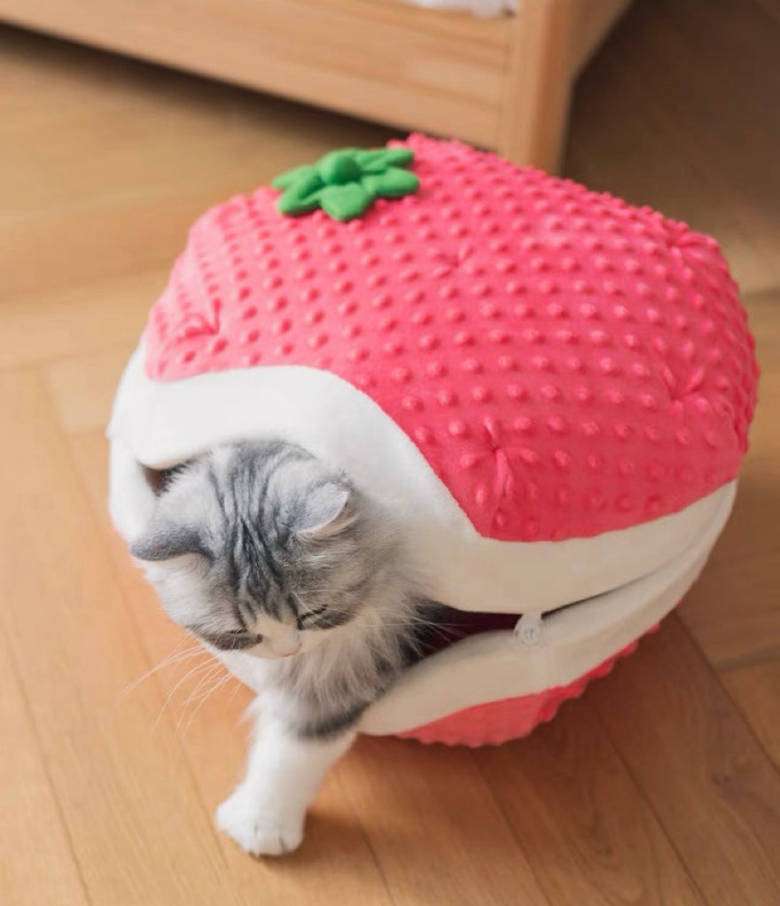 Pink Strawberry Cat Room | Cat Bed | Cat Playground | Pet Furniture