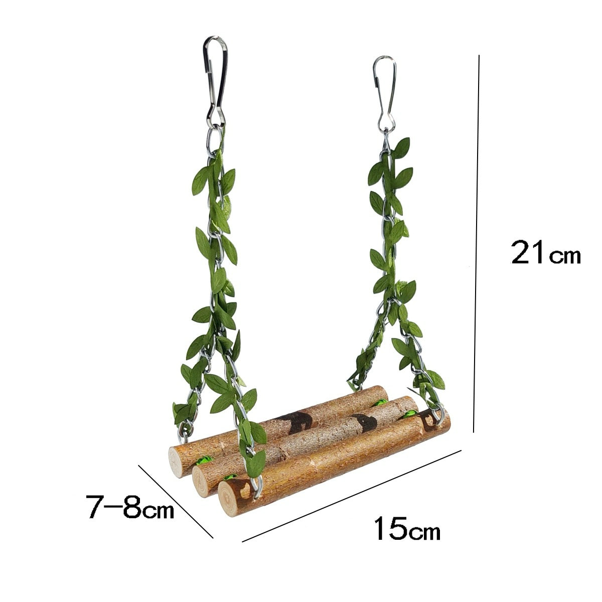 15x21cm Forest Style New Design Big Swings Natural Tree Branch Parrot Bird Toys Organic Bird Cages Accessories Lovebird Budgie Pacific Parrotlet