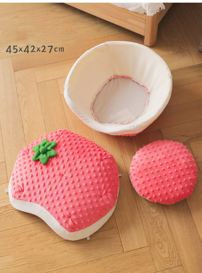 Pink Strawberry Cat Room | Cat Bed | Cat Playground | Pet Furniture