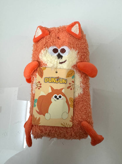 Lovely Chicken Fat Dundun Fun Home Socks | DunDun Chicken Dunny Fox - Children Gift Animal Kawaii Items