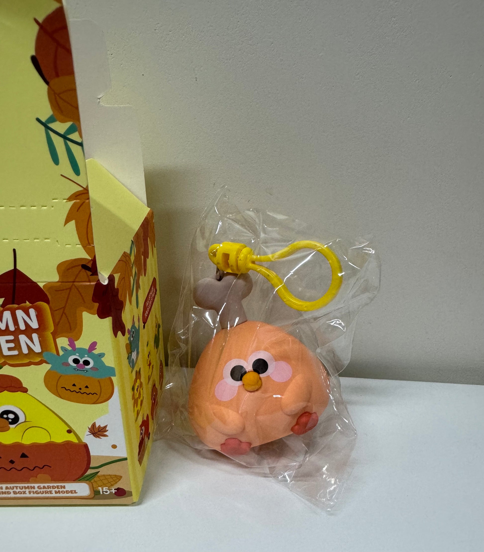 Lovely Chicken Fat Dundun Autumn Garden Plastic Keychain | Chicken Leg - Children Gift Animal Blind Box