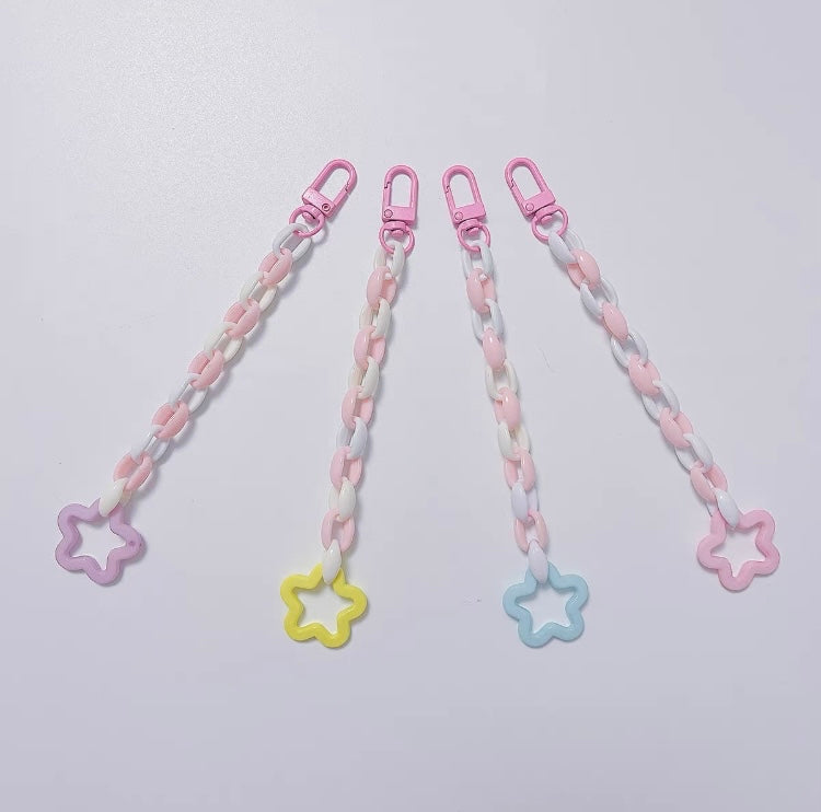 Set of 4 20cm Pastel Colourful with Stars Hanging Toy Handmade Bird Toys Organic Bird Cages Accessories