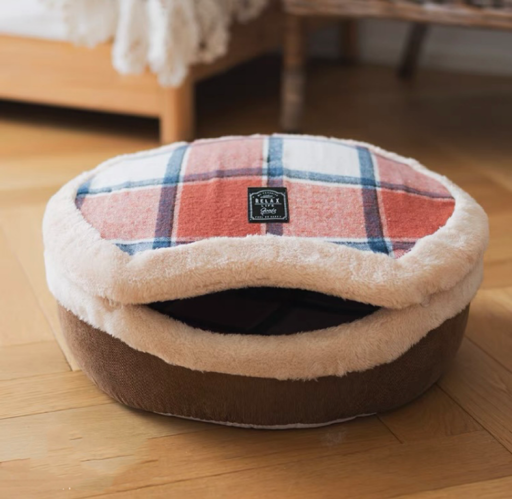 Classical Vintage Style Orange Brown Winter Paste Bun Cat Room | Cat House | Cat Bed | Cat Playground | Pet Furniture