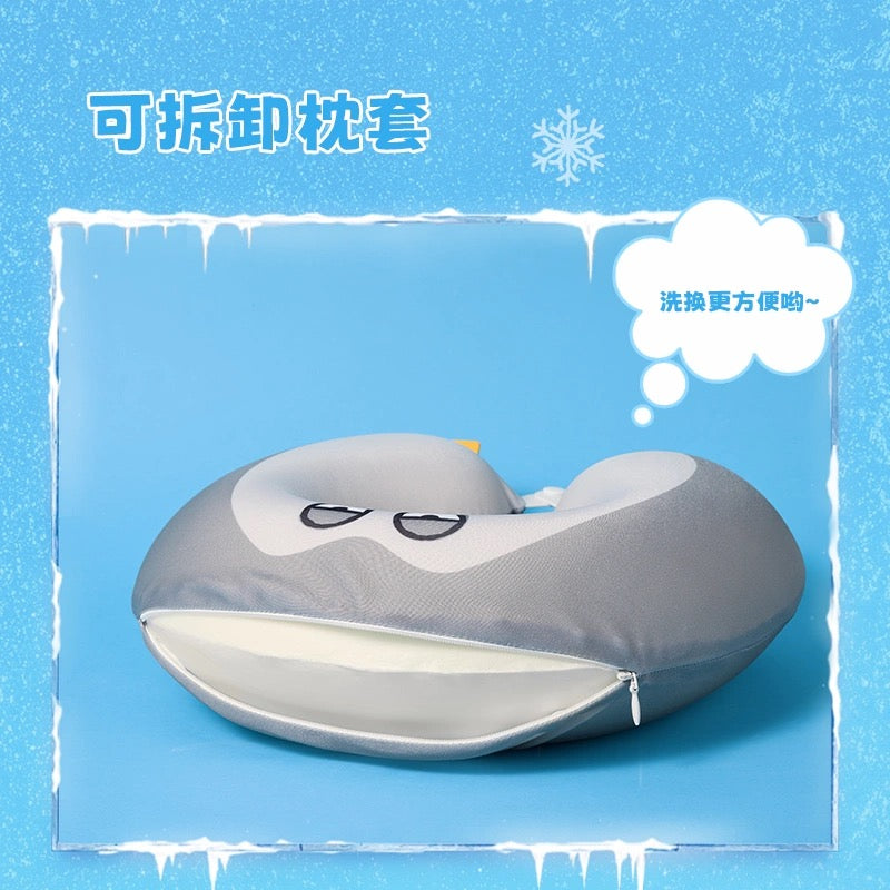 Lovely Seal Sealook Neck Pillow | 001 Blue 011 Grey - - Airplane Pillow Kawaii items Room Decoration