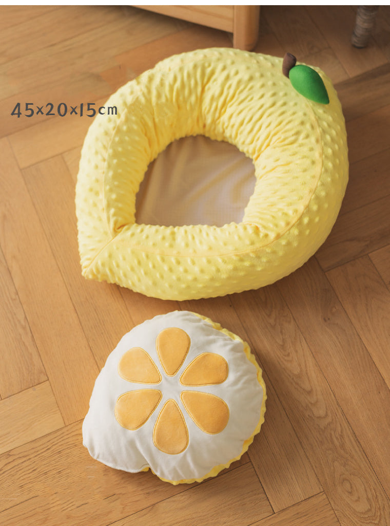 Yellow Lemon Soft Cat Room | Cat House | Cat Bed | Cat Playground | Puppy Bed | Pet Furniture | Bunny Rabbit House