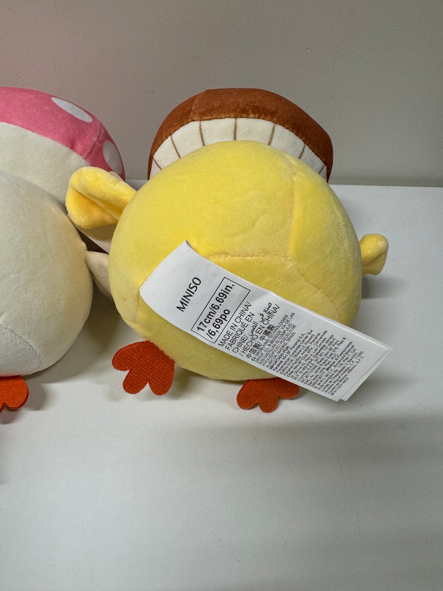 Lovely Chicken Fat Dundun Plush Doll | Red Pink Brown Mushroom Chick Set of 3 - Children Gift Animal Plush Doll