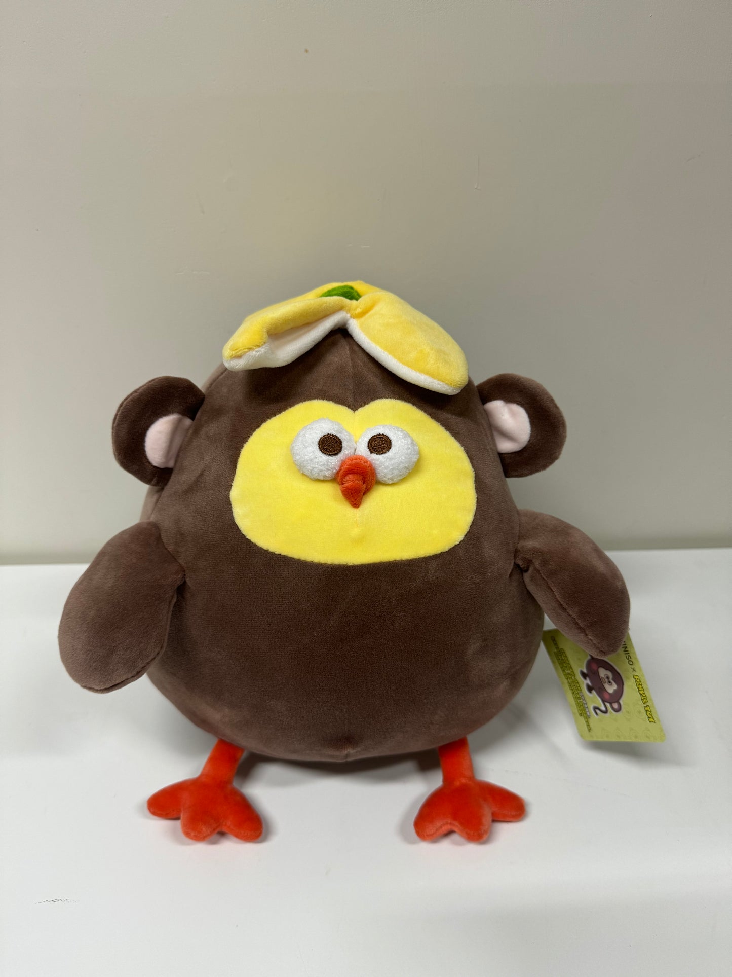 Lovely Chicken Fat Dundun Plush Doll | Banana on Head Monkey Chick - Children Gift Animal Plush Doll