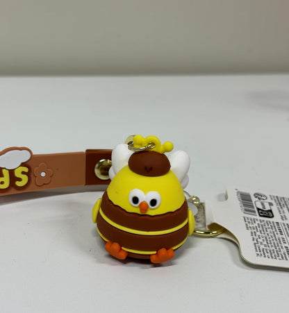 Lovely Chicken Fat Dundun Plastic Keychain | Bee DunDun Chick - Children Gift Animal Lanyards