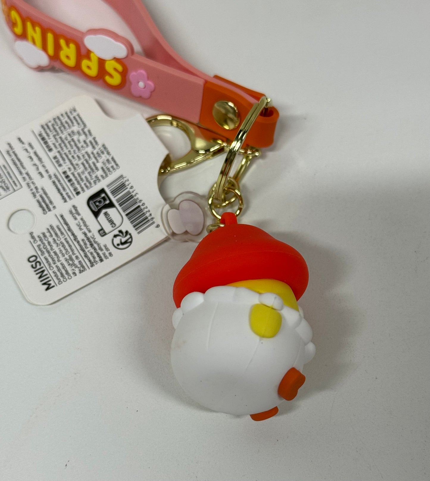 Lovely Chicken Fat Dundun Plastic Keychain | Mushroom DunDun Chick - Children Gift Animal Lanyards