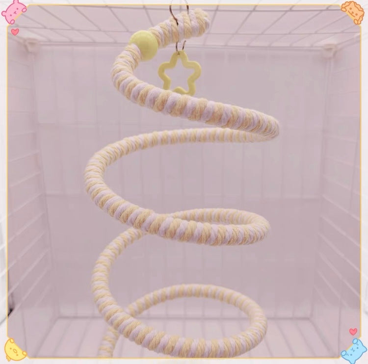 100-180cm Kawaii Style Pastel Star Climbing Rope Parrot Birdie Toy for Small Medium Parrot - can custom order