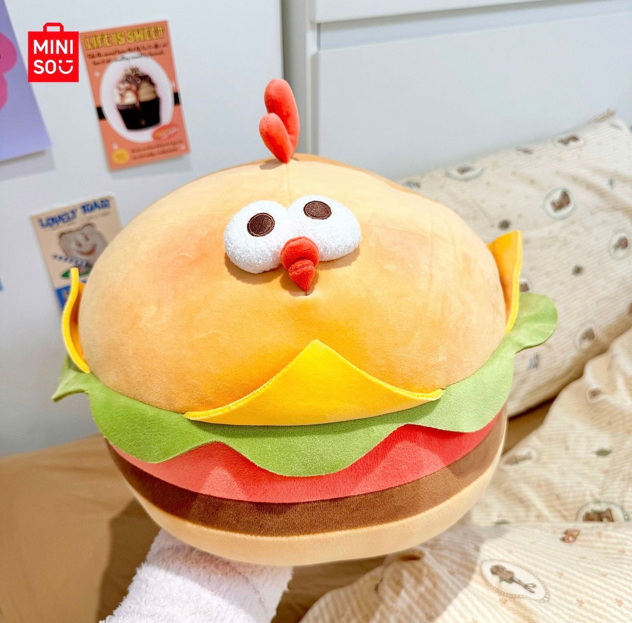 Lovely Chicken Fat Dundun Foods Plush Doll | Hamburger Chick - Children Gift Animal Plush Doll