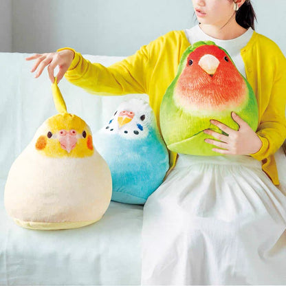 30x28cm Japan Parrot Cushion | Budgie Lovebird Cockatiel - Cute Kawaii Japan Bird Home Decor