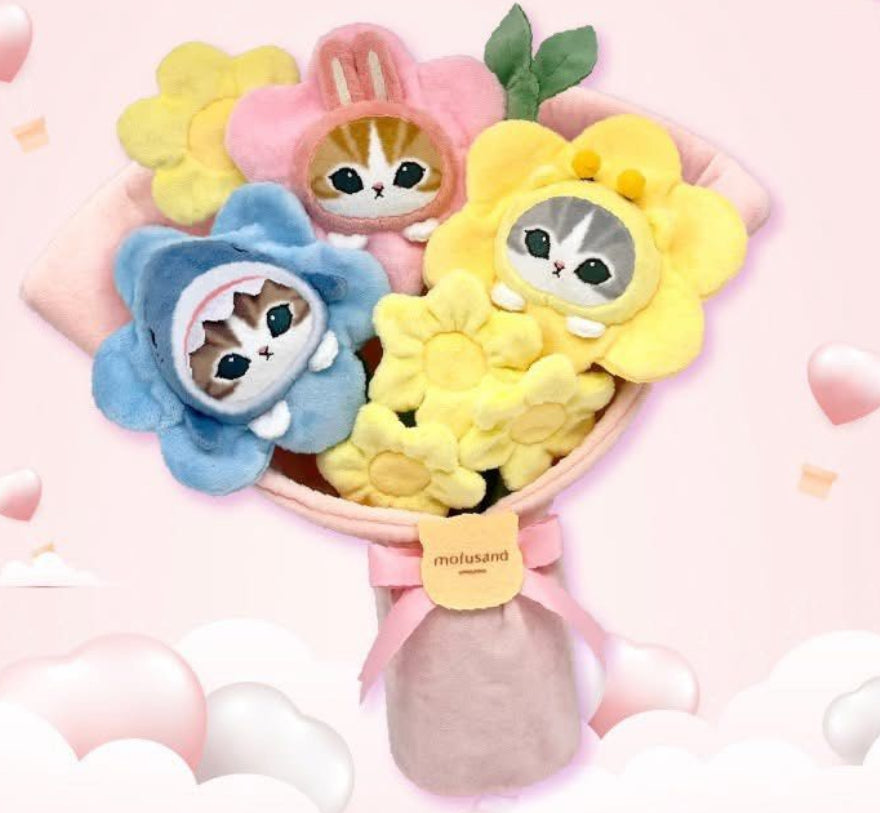 Mofusand x 7-11 Valentine Limited Edition | Shark Bunny Bee Flowers Bouquet Gift Box - Valentine Wedding Gift