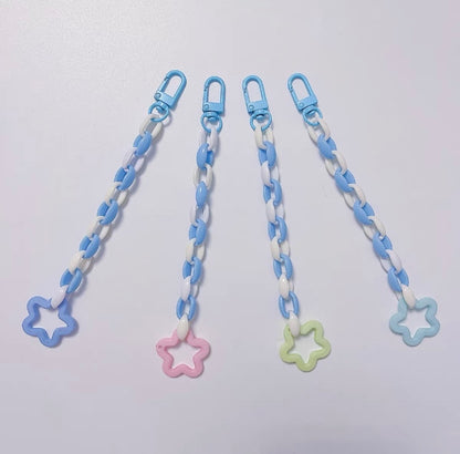 Set of 4 20cm Pastel Colourful with Stars Hanging Toy Handmade Bird Toys Organic Bird Cages Accessories