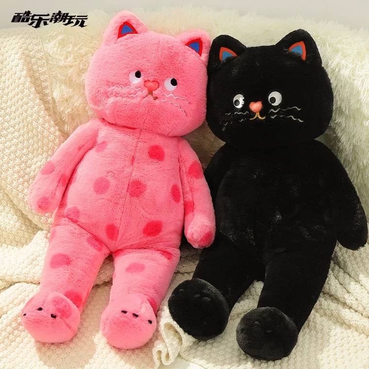 Lovely Cat Big and Giant Plush Doll | Pink with Dot Black- 60cm 100cm Soft Big Plush Doll Children Girl Gift Kitten Neko