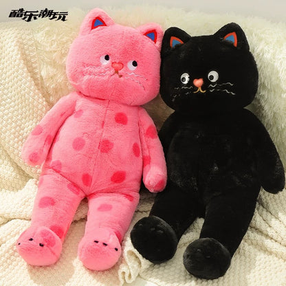 Lovely Cat Big and Giant Plush Doll | Pink with Dot Black- 60cm 100cm Soft Big Plush Doll Children Girl Gift Kitten Neko