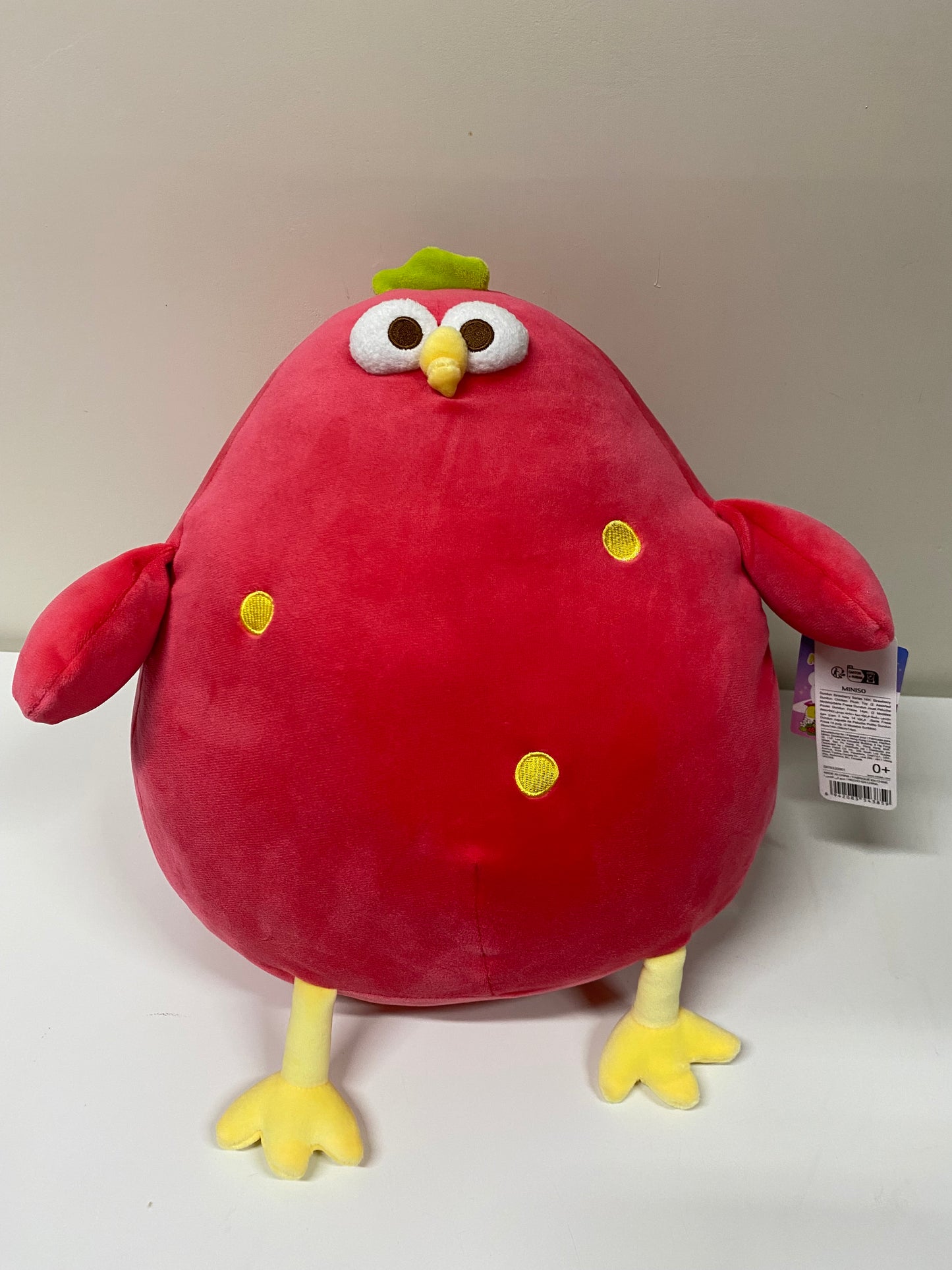 Miniso Lovely Chicken Fat Dundun Plush Doll | Red Strawberry Chick - Children Gift Animal Plush Doll