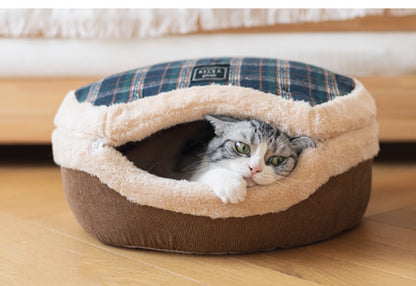 Classical Vintage Style Orange Brown Winter Paste Bun Cat Room | Cat House | Cat Bed | Cat Playground | Pet Furniture