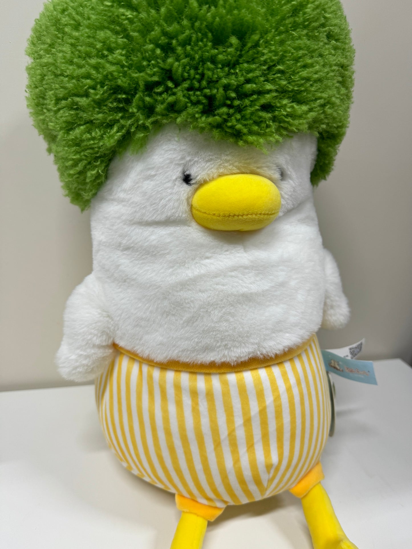 Lovely Chicken Plush Doll | 40cm tall Grass Green Hair Chick - Child Gift