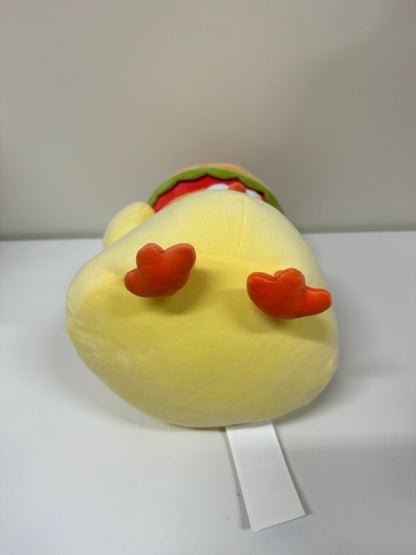 Lovely Chicken Fat Dundun Foods Plush Doll | Hamburger on Head Chick - Children Gift Animal Plush Doll