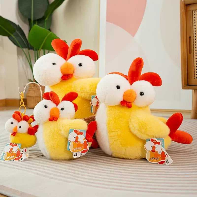 The Green Party Lovely Chicken A Cup Chicken | Plush Doll Keychain Plush Bag Neck Pillow - Children Gift Animal Plush Doll Kawaii Accessories