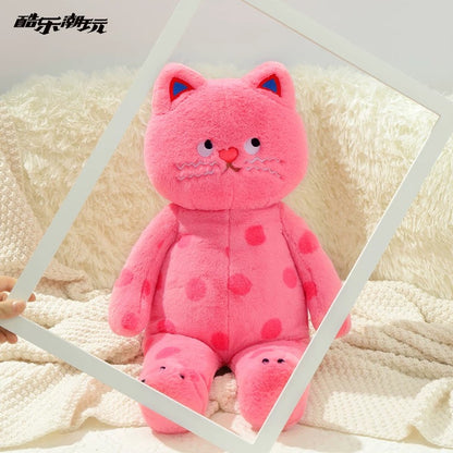 Lovely Cat Big and Giant Plush Doll | Pink with Dot Black- 60cm 100cm Soft Big Plush Doll Children Girl Gift Kitten Neko