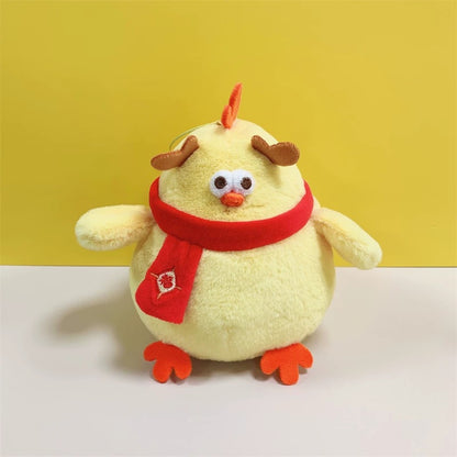 Lovely Chicken Fat Dundun Plush Doll Big Keychain | Wealth Dun Dun Set of 5 - Children Gift Animal Plush Doll