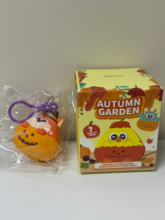 Lovely Chicken Fat Dundun Autumn Garden Plastic Keychain | Secret Pumpkin Witch Fox Dunny - Children Gift Animal Blind Box