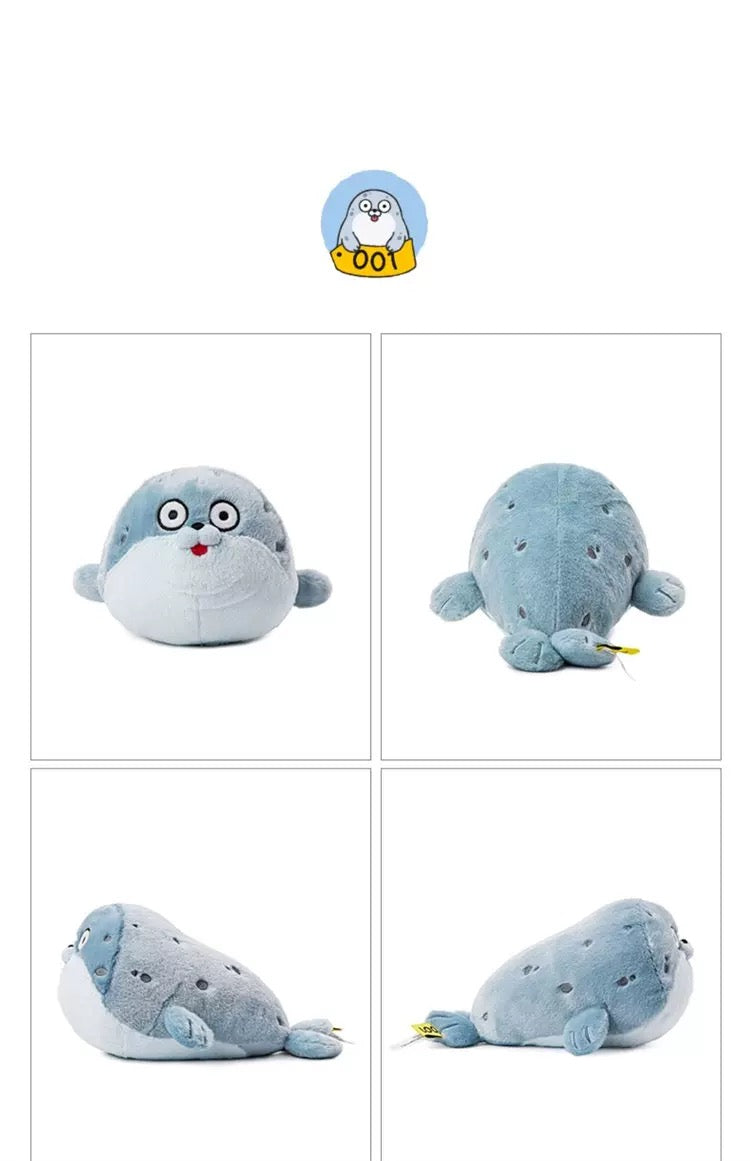 Lovely Seal Sealook Plush Doll | 001 Blue 002 Yellow 011 Grey 031 White - Children Gift Animal Plush Doll