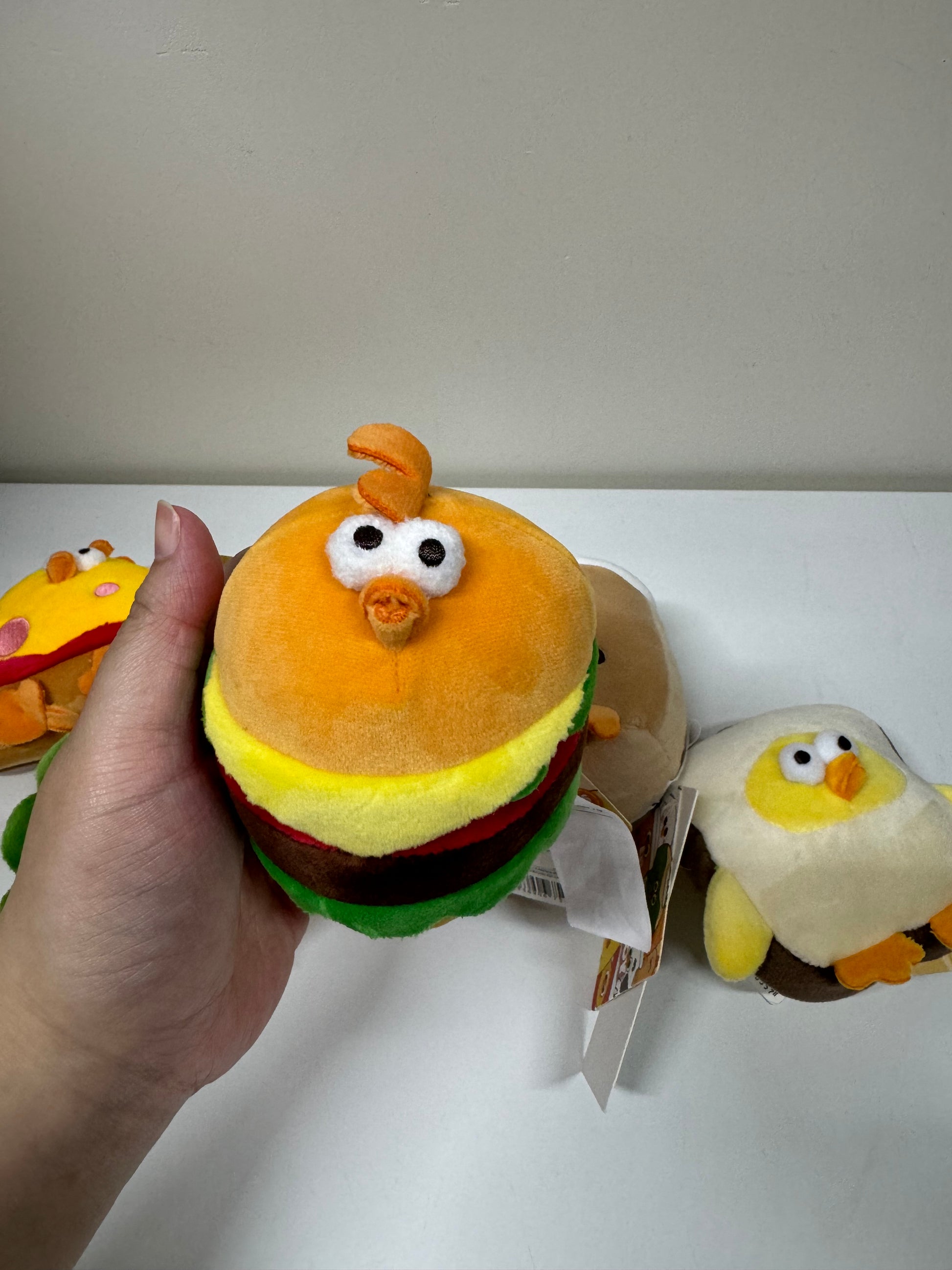 Lovely Chicken Fat Dundun Mini Plush Doll | Fast Food Set of 5 Pizza Sandwich Hamburger Milktea Toast - Children Gift Animal Plush Doll