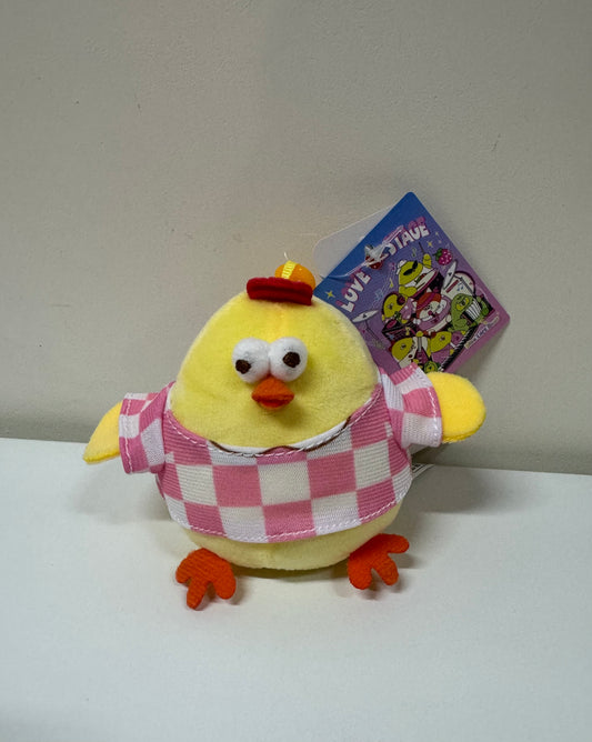 Lovely Chicken Fat Dundun Plush Doll Keychain | Pink Shirt Chick  - Children Gift Animal Mini Plush Doll