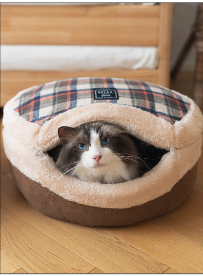 Classical Vintage Style Orange Brown Winter Paste Bun Cat Room | Cat House | Cat Bed | Cat Playground | Pet Furniture