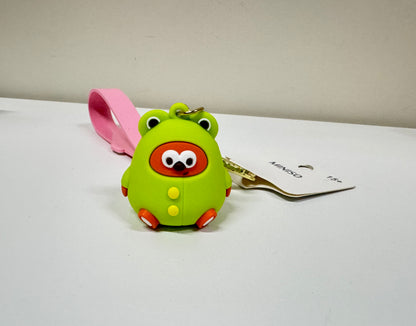 Lovely Chicken Fat Dundun Plastic Keychain | Dunny Frog - Children Gift Animal Lanyards