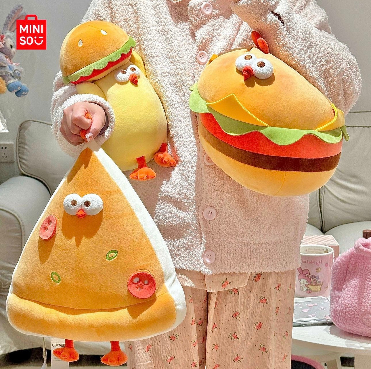 Lovely Chicken Fat Dundun Foods Plush Doll | Hamburger Chick - Children Gift Animal Plush Doll