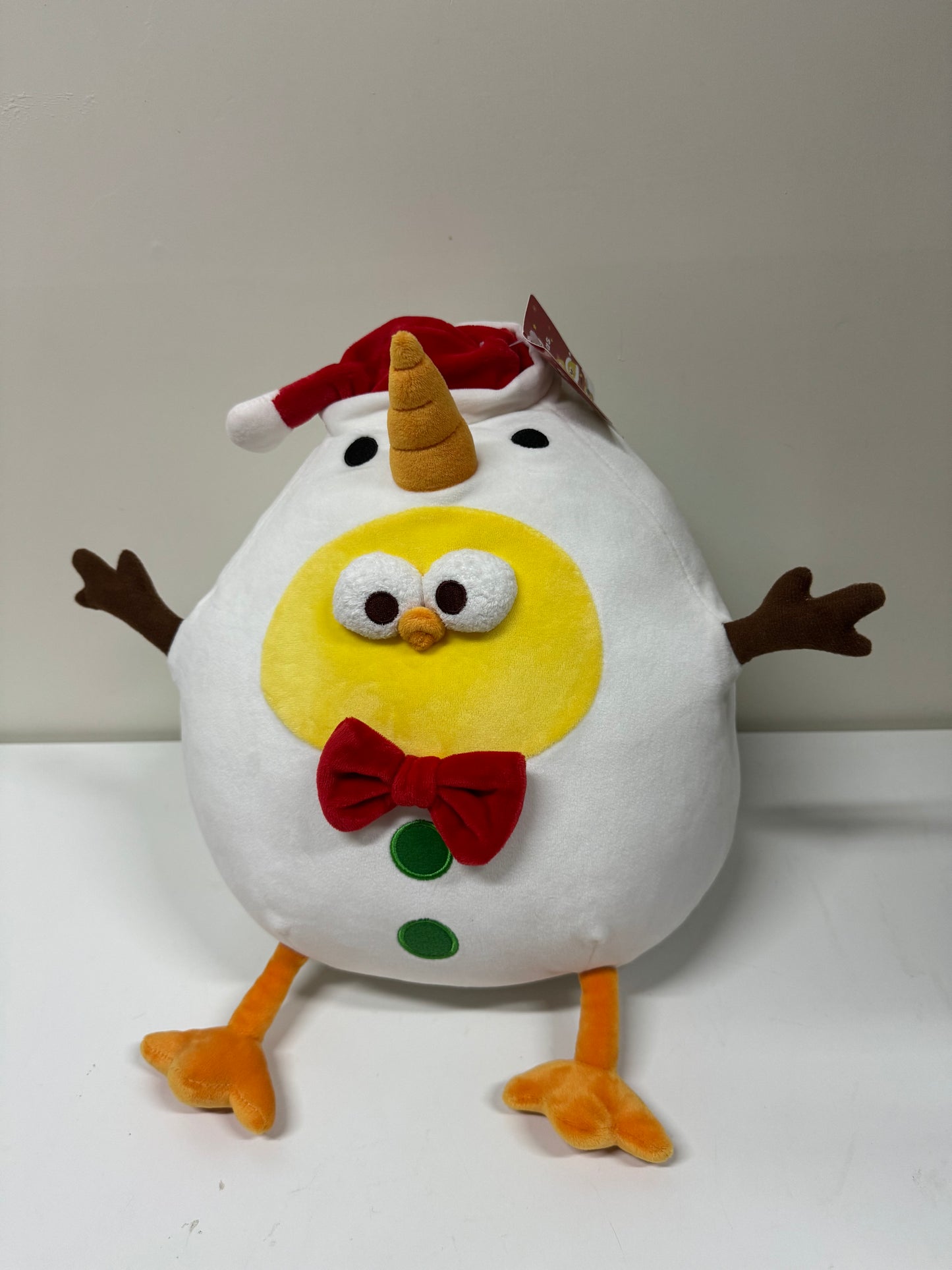 Lovely Chicken Fat Dundun Xmas Plush Doll | Snowman Chick - Children Gift Animal Plush Doll