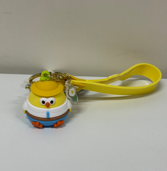 Lovely Chicken Fat Dundun Plastic Keychain | Picnic DunDun Chick  - Children Gift Animal Lanyards