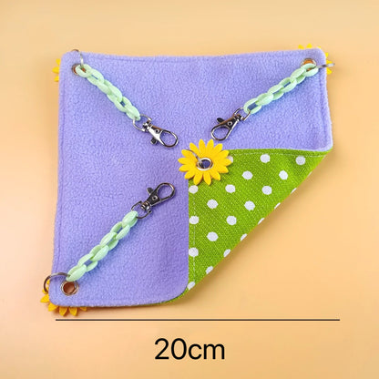 20x20cm Handmade Sunflower Hammock for Parrot Bird Toys Organic Bird Cages Accessories Lovebird Budgie Pacific Parrotlet Small Animals