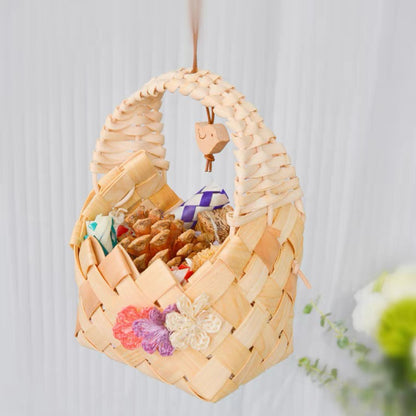 17x13cm Natural Style Basket Bird Bites Hanging Toy Handmade Bird Toys Organic Bird Cages Accessories