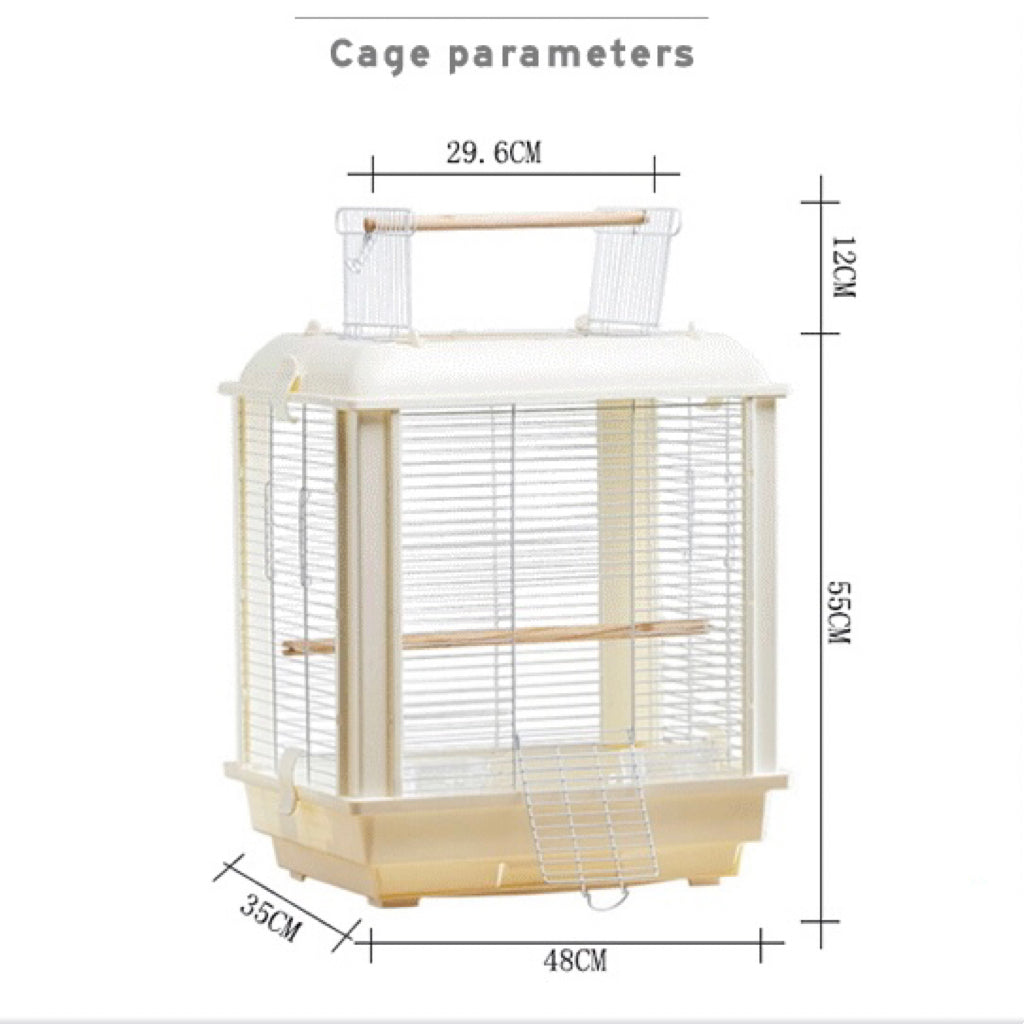 55x48x35cm New Design Viewful Bird Cage | 4 Sides Mesh or ABS + 3 Mesh - suitable for Small and Medium Parrot