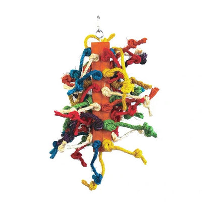 20x15cm Colourful Style Ropes Bite Hanging Natural Parrot Birdie Toy for Medium Large Size Parrot Cages Accessories