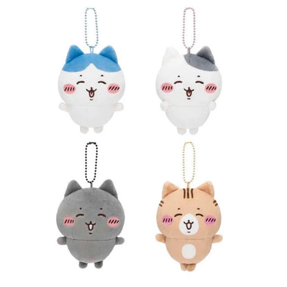 Japan ChiiKawa Halloween | Hachiware with Neko Cat Kitten - Mini Plush Doll Keychain