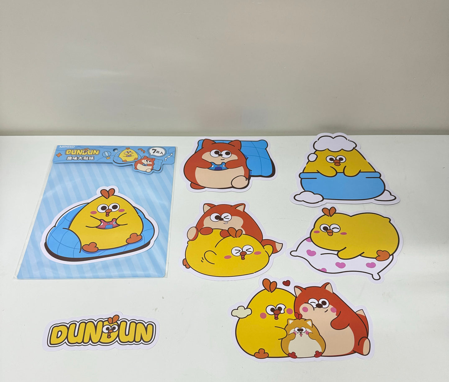 Lovely Chicken Fat Dundun Giant Sticker | 4 Style Pink Yellow Blue Green - Children Gift Animal Stationery