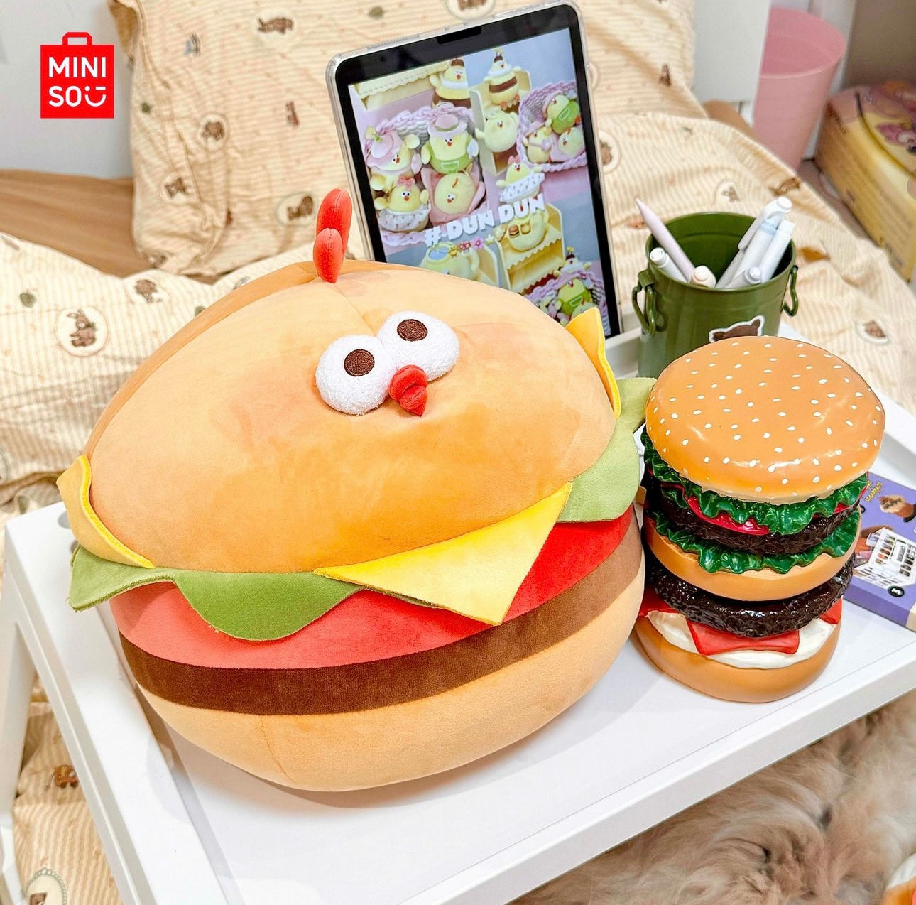 Lovely Chicken Fat Dundun Foods Plush Doll | Hamburger Chick - Children Gift Animal Plush Doll