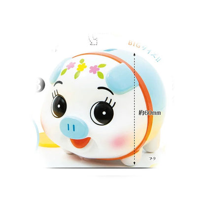 Qualia Gacha Pig Piggy Bank and Its Friends Part 3 | Blue Pig Tiger Mouse Tanuki Sloth - Showa Retro Vintge Style Mini Coin Bank