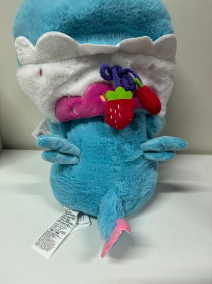 Lovely Chicken Fat Dundun Plush Doll | 20cm Dungon Blue Dragon Plush Doll With Cake Handbag - Children Gift Animal Plush Doll