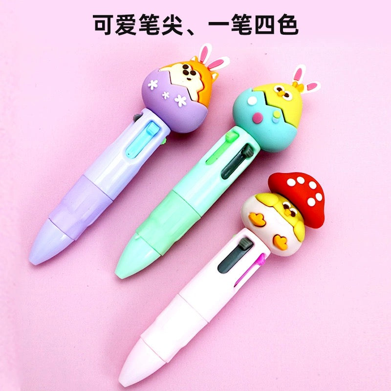 Lovely Chicken Fat Dundun Mini Pen | Mushroom Rabbit Fox  - Children Gift Animal Stationery