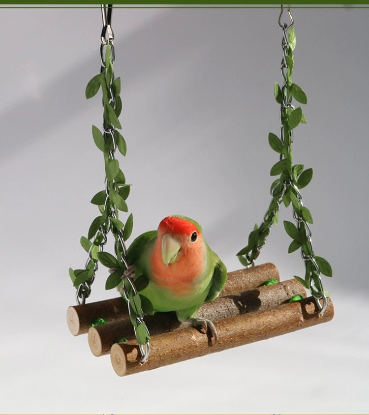 15x21cm Forest Style New Design Big Swings Natural Tree Branch Parrot Bird Toys Organic Bird Cages Accessories Lovebird Budgie Pacific Parrotlet