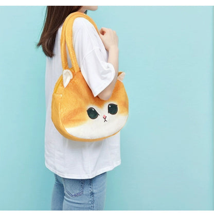 Japan Artist Mofusand Cat Neko Big Plush Bag | Orange Cat Blue Cat - Mascot Plush Shoulder Bag