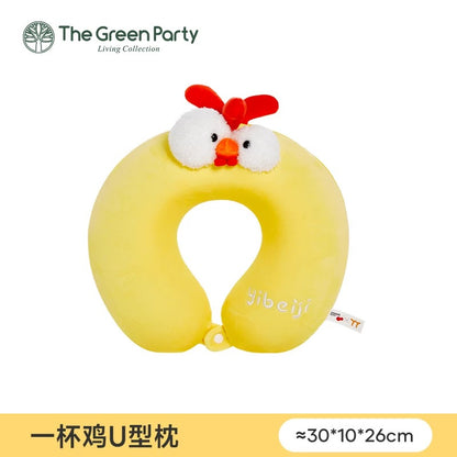 The Green Party Lovely Chicken A Cup Chicken | Plush Doll Keychain Plush Bag Neck Pillow - Children Gift Animal Plush Doll Kawaii Accessories