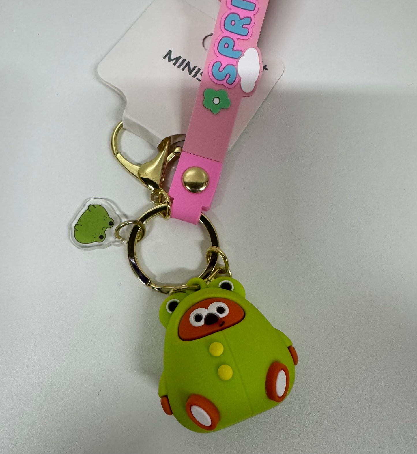 Lovely Chicken Fat Dundun Plastic Keychain | Dunny Frog - Children Gift Animal Lanyards